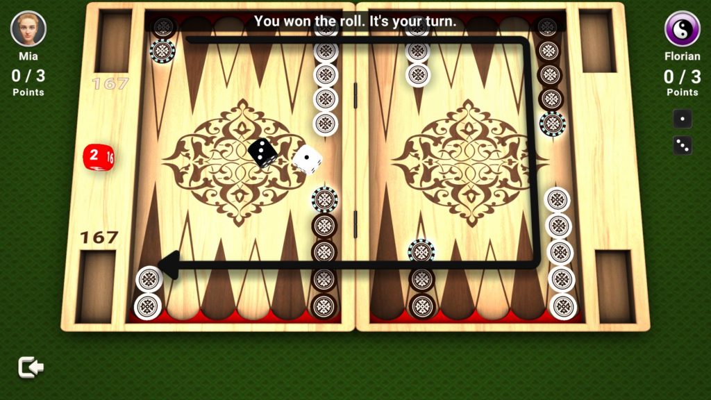 Backgammon Spielbrett 1