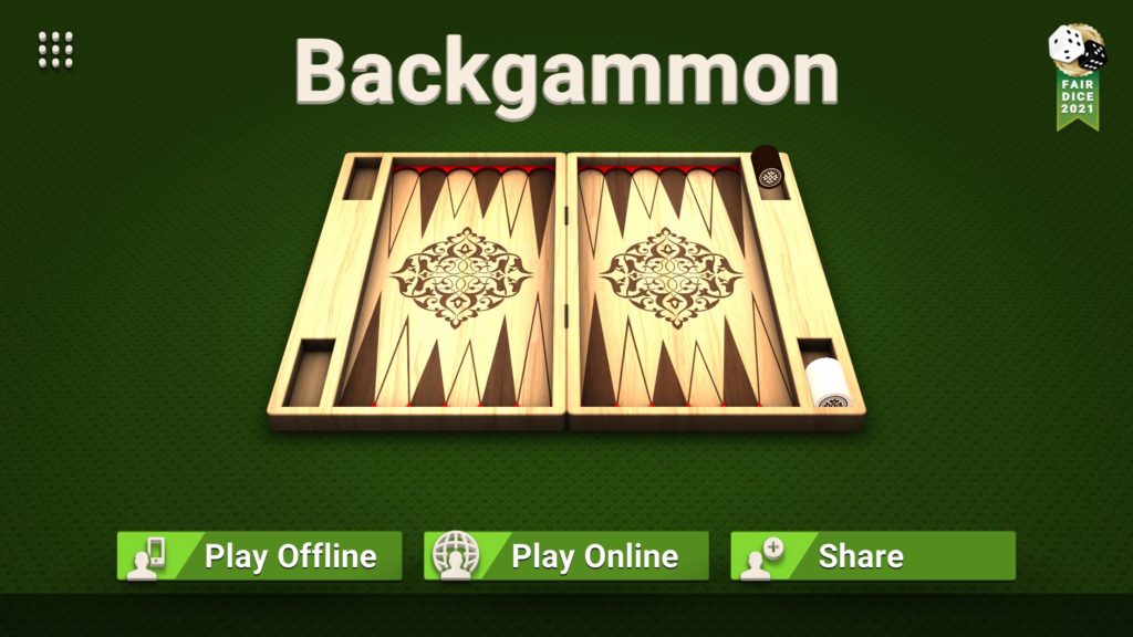 Backgammon Menu